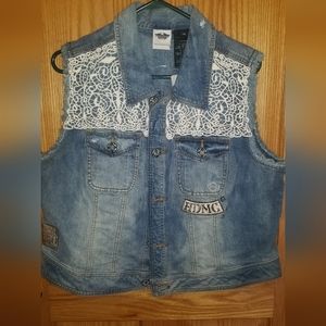 HARLEY DAVIDSON SKULL JEAN VEST